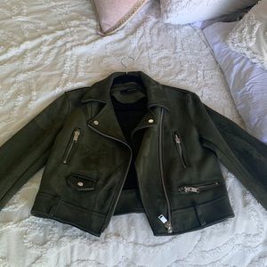 Faux Suede green jacket